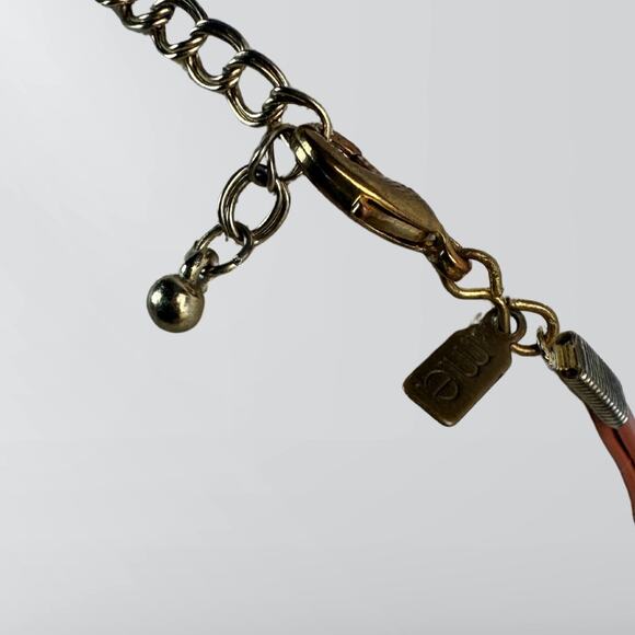 Vintage Handmade Hammered Copper Art Geometric Design Modernist Necklace - Picture 4 of 4